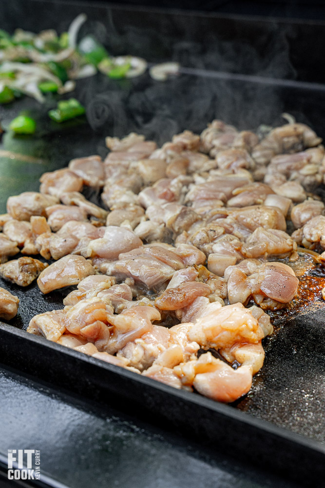 Flat top Cashew Chicken or Eggplant