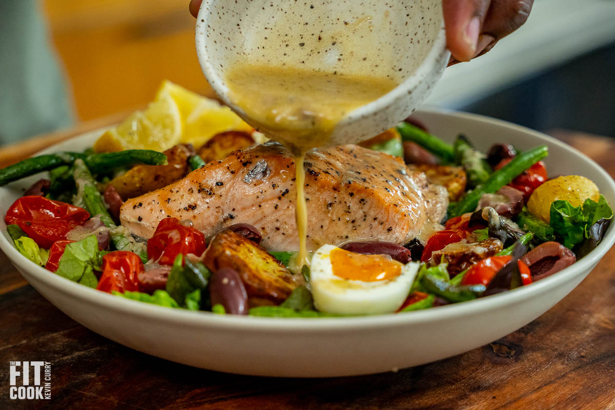 Salmon Niçoise Salad - Sheet Pan Meal